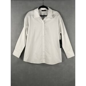 Bagatelle Collection Women's Size Medium Button Up Shirt White NEW
